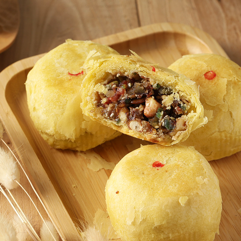 月饼恩宝果仁内蒙古特产胡麻油麻油丰镇老式传统传统中式糕点