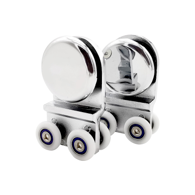 淋浴房吊滑轮老式浴室玻璃移门连体轮吊轨隔断滚轮上轮卫生间配件