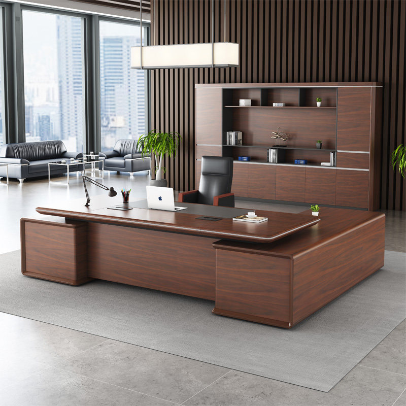办公家具老板实木油漆班台经理总裁大气简约现代新大班台