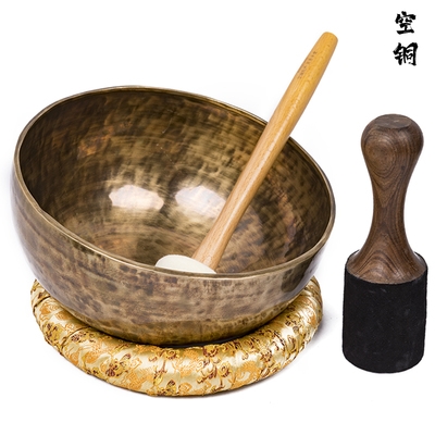 空铜颂钵佛音钵盂尼泊尔手工瑜珈冥想钵音疗佛摆件