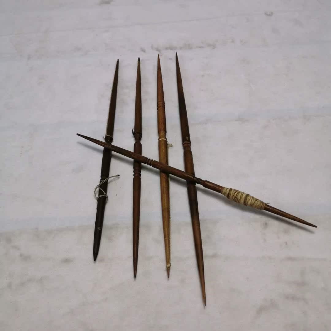 纺线民俗怀旧收藏物件老农农具老纺车工具锭子摆件
