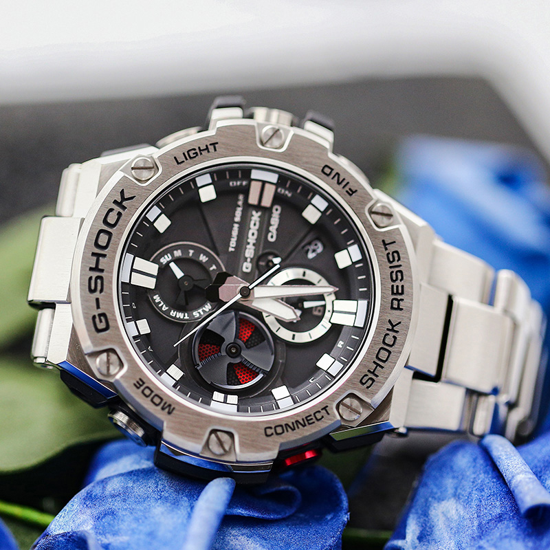 卡西欧钢铁之心gshock蓝牙太阳能表盘石英手表gstb1001a日韩腕表