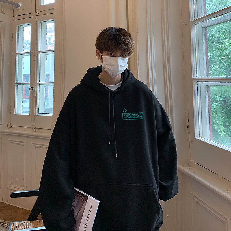 oversize卫衣男连帽宽松bf慵懒风外套潮ins加绒春秋冬大码上衣服