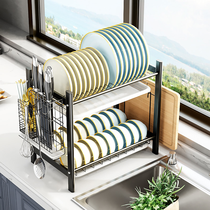 碗架沥水架不锈钢厨房置物架家用晾洗碗筷碗碟碗盘厨房置物架