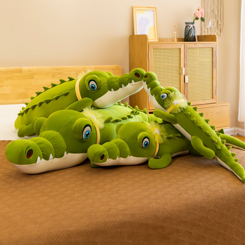 搞怪毛绒玩具鳄鱼公仔男生长条抱枕床上睡觉丑萌毛绒布艺类玩具