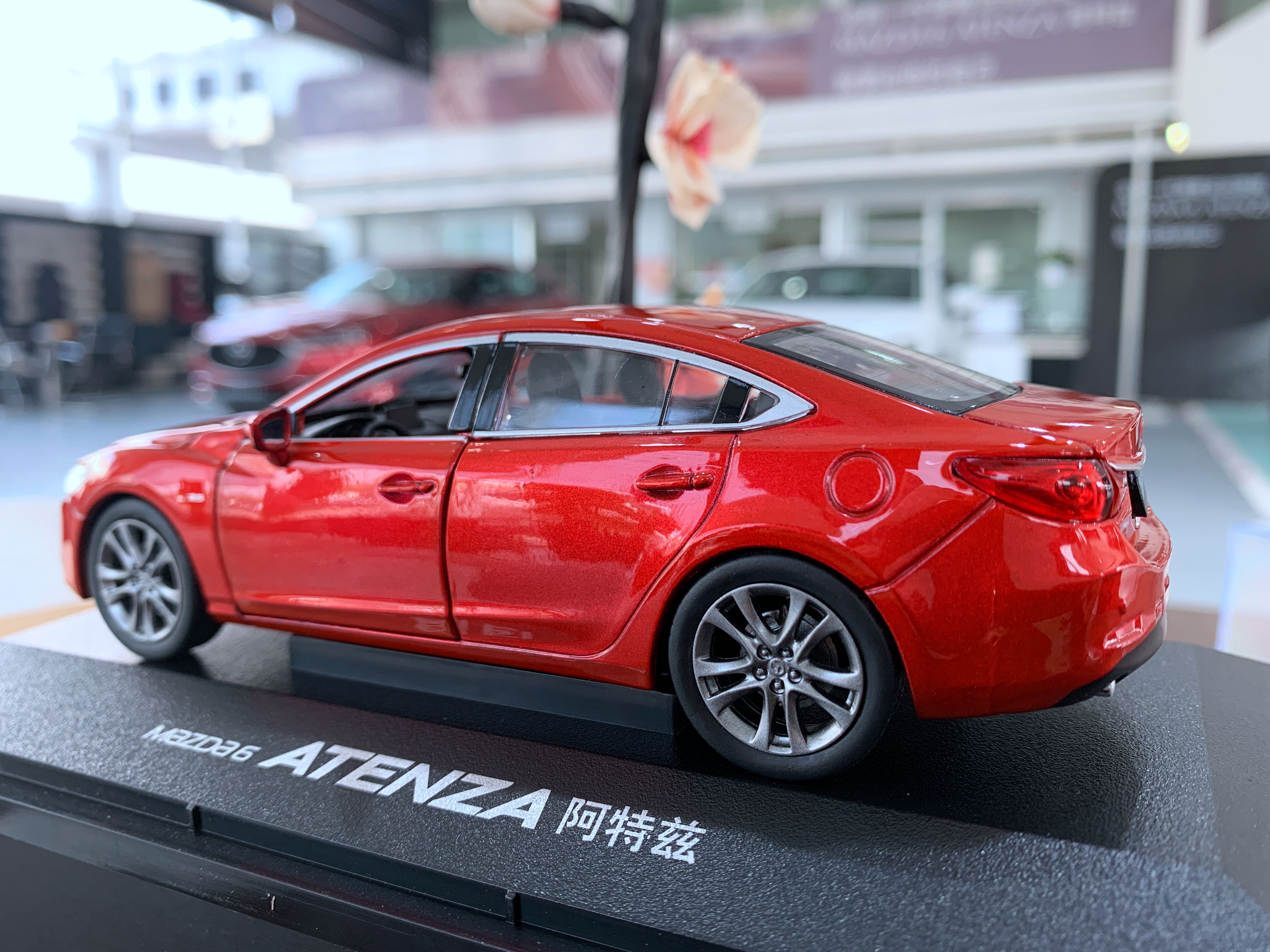 跑车合金-32mazda4suv红色马自达轿车兹阿仿真模型车模