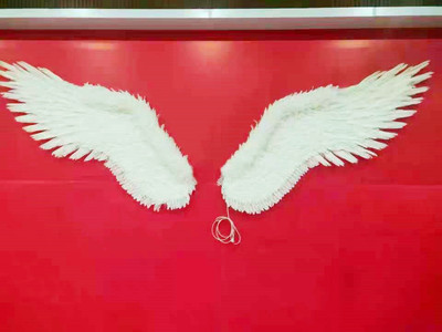 网红翅膀抖音打卡拍照道具天使羽毛走秀背景墙面装饰简约超大创意