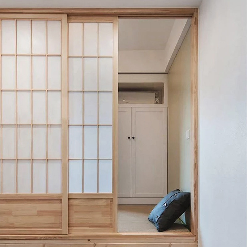 谷仓门北欧吊轨门实木移门厨房推拉门厕所卫生间玻璃门室内门