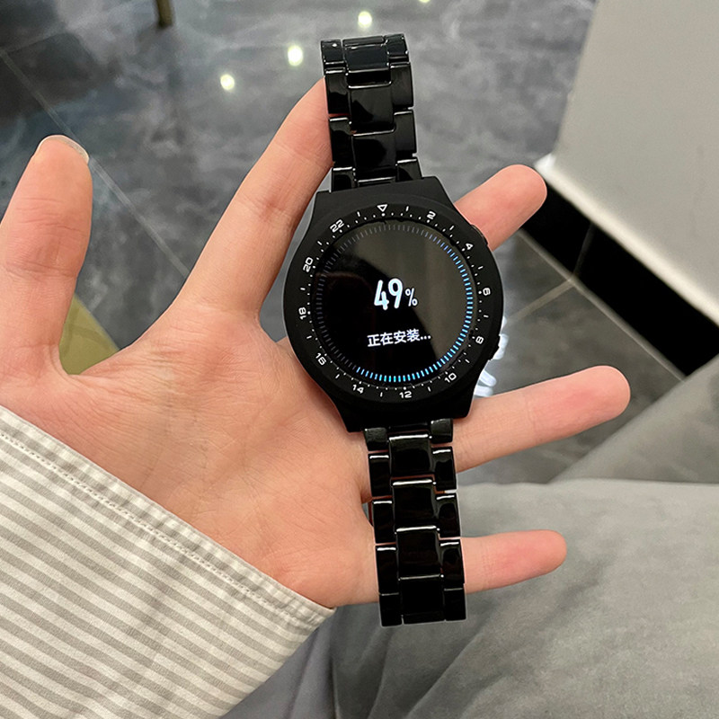 适用华为gt3手表gt2pro表带女watch3pro树脂白男运动时尚荣耀magic2