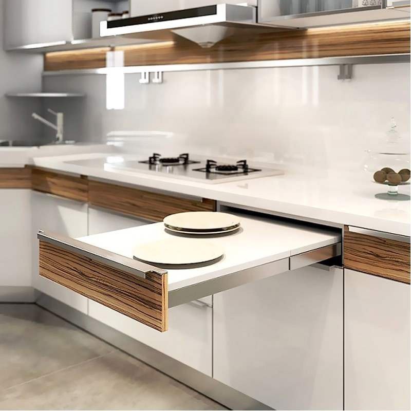 功能导轨折叠抽拉厨房伸缩橱柜配件拉伸活动导轨