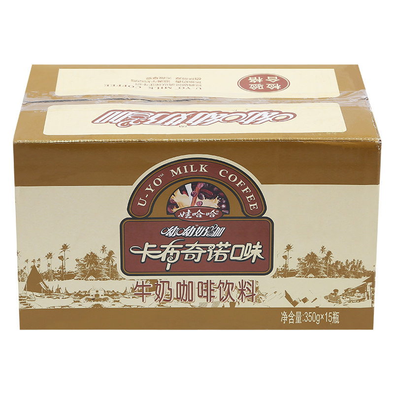 娃哈哈呦呦奶咖卡布奇诺味350ml15瓶整箱哇哈哈牛奶咖啡饮料
