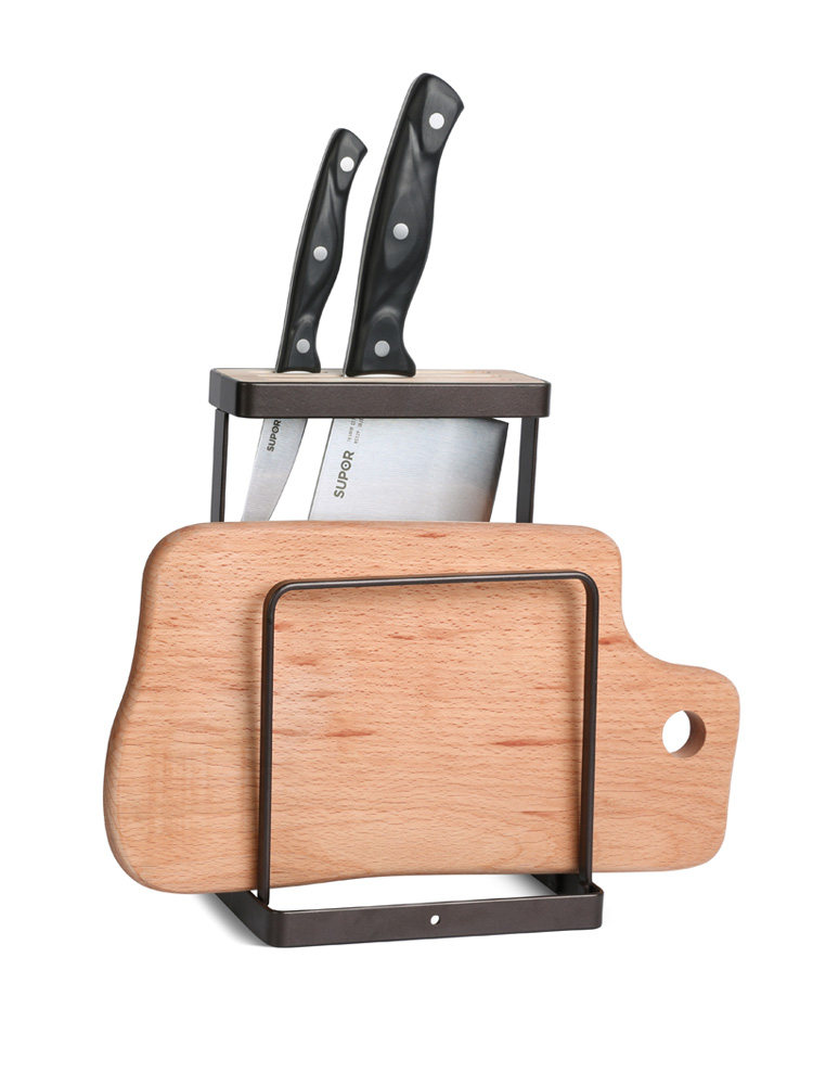 简易刀架刀座砧板板架一体厨房用品刀具置物架菜板刀架