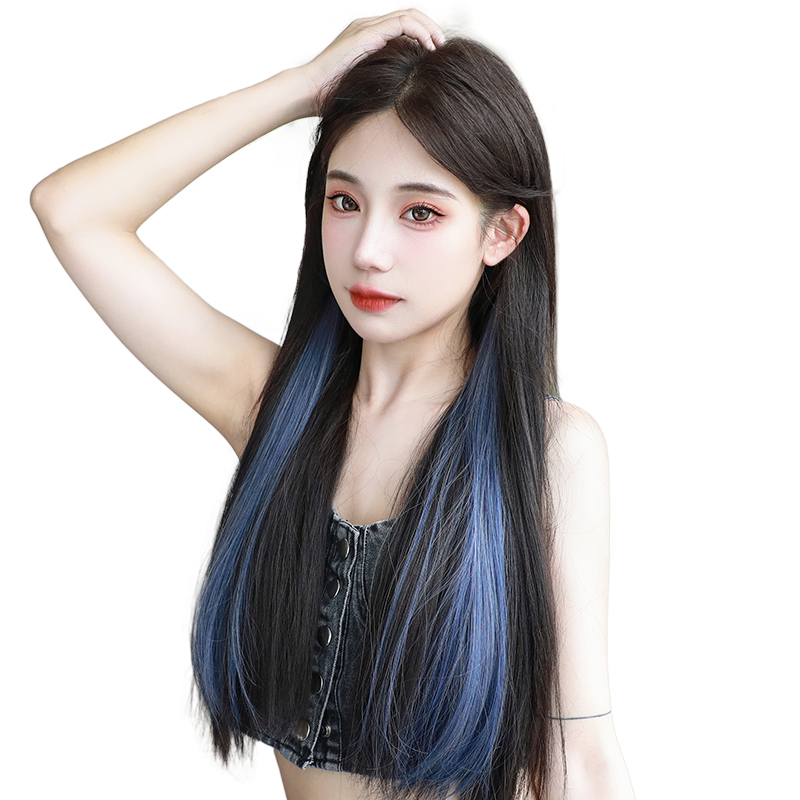 假发挂耳染发片挑片女长发一片片式彩色发片直发片