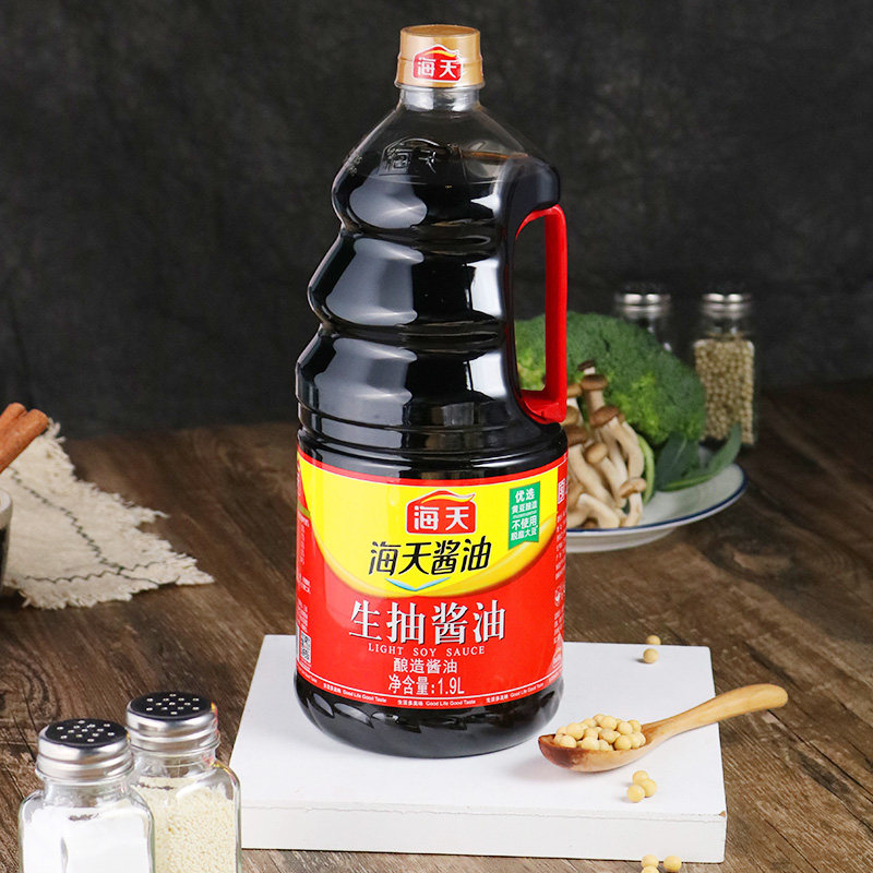 酱油生抽海天天生1.9l商用厨房调料家庭大桶酱油