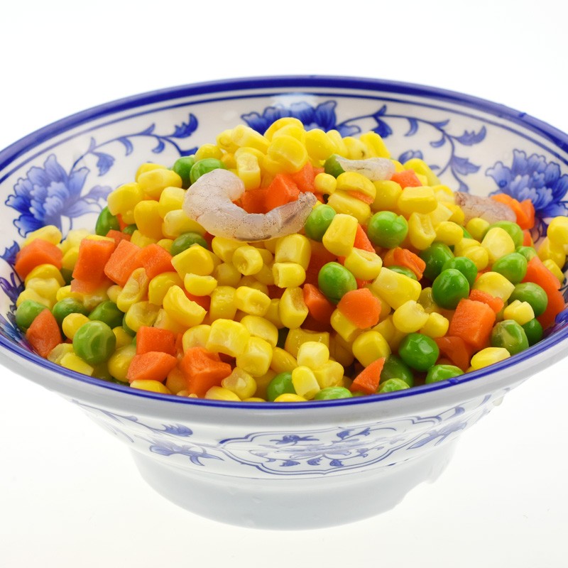 三鲜虾仁玉米400g箱装速冻果蔬青豆玉米粒胡萝卜速食菜