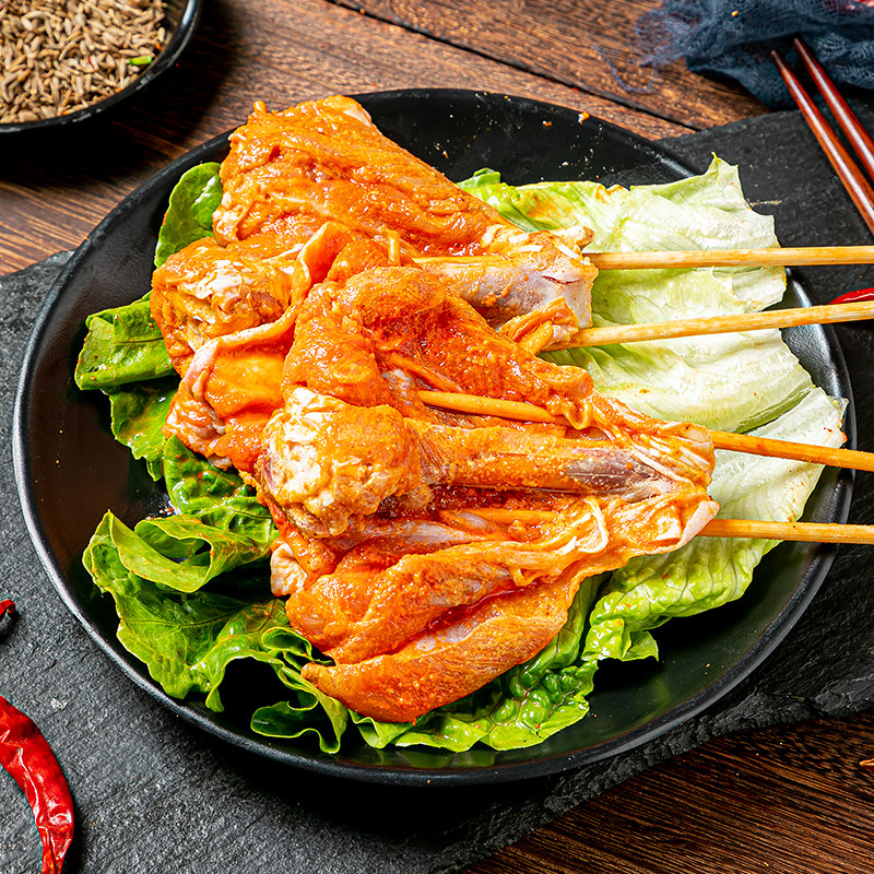 师傅蝴蝶腿串10串油炸烧烤小吃调理腌制烤串生鸡腿