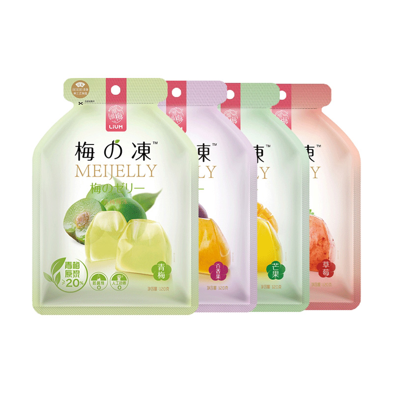 溜溜国风480g盒装蒟蒻梅冻果汁果冻休闲零食果冻