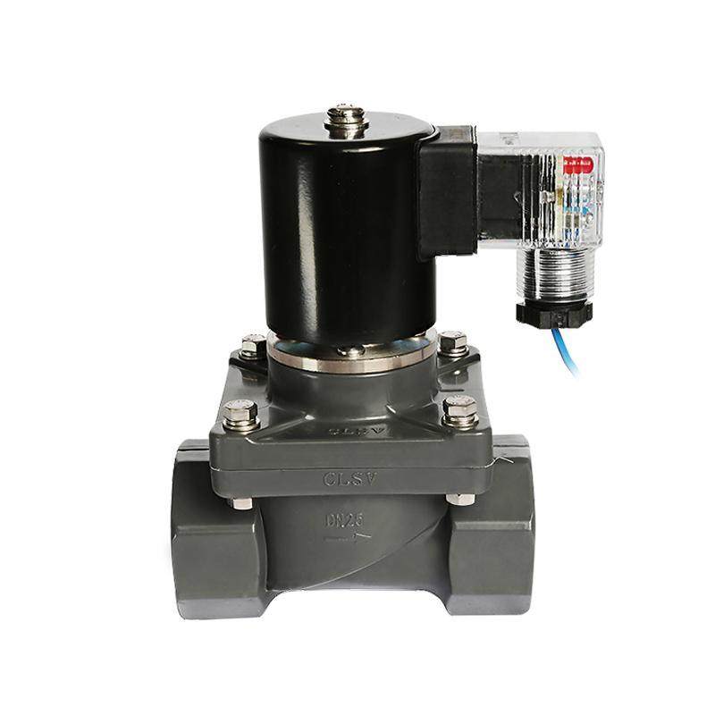 电磁阀pvc酸碱pvc内丝螺纹upvc电压220v常开其他阀门