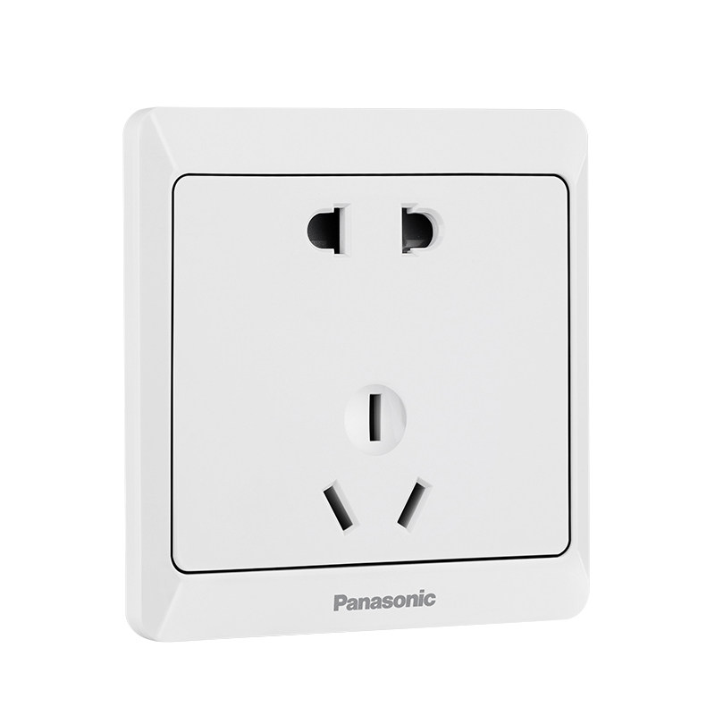 松下开关插座雅悦白86型usb面板单控五孔开关家用二三插暗装墙壁