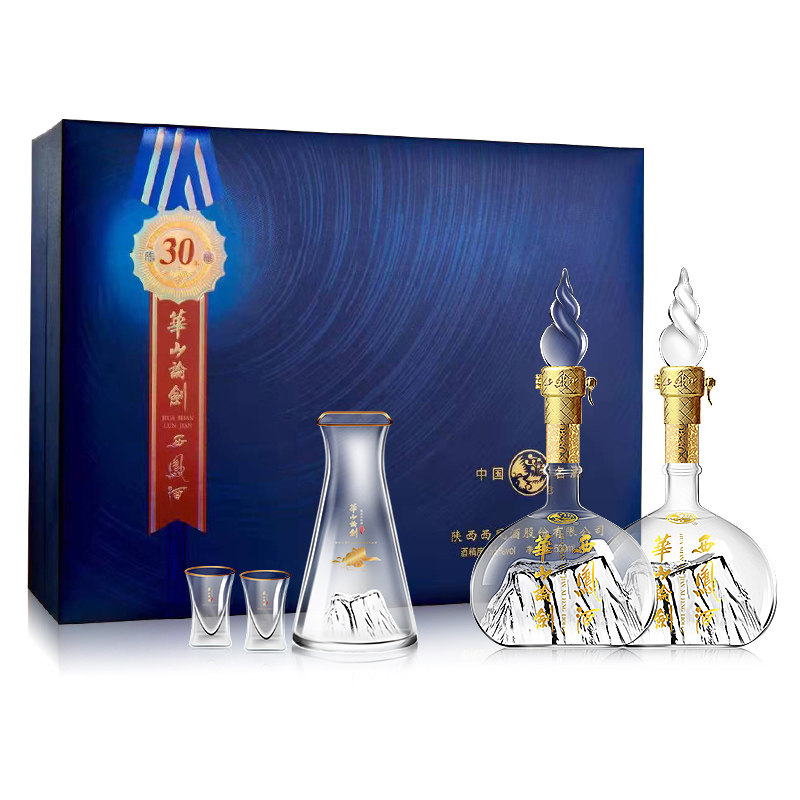 西凤酒55度华山论剑30年礼盒500ml*2瓶凤香型高度白酒