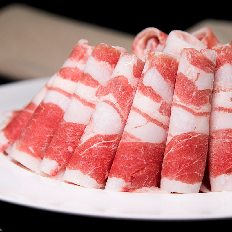 羊肉稣唐草原羔羊卷原肥羊卷上脑羊肉片500g羊肉卷