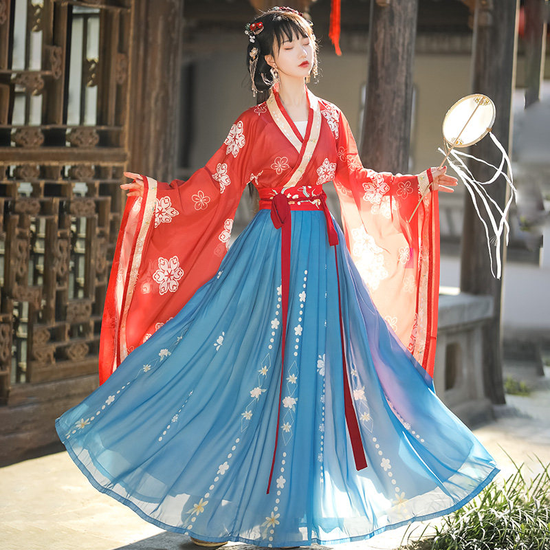 蝉佩汉服女原创正品魏晋南北朝大袖衫齐腰襦古装汉服