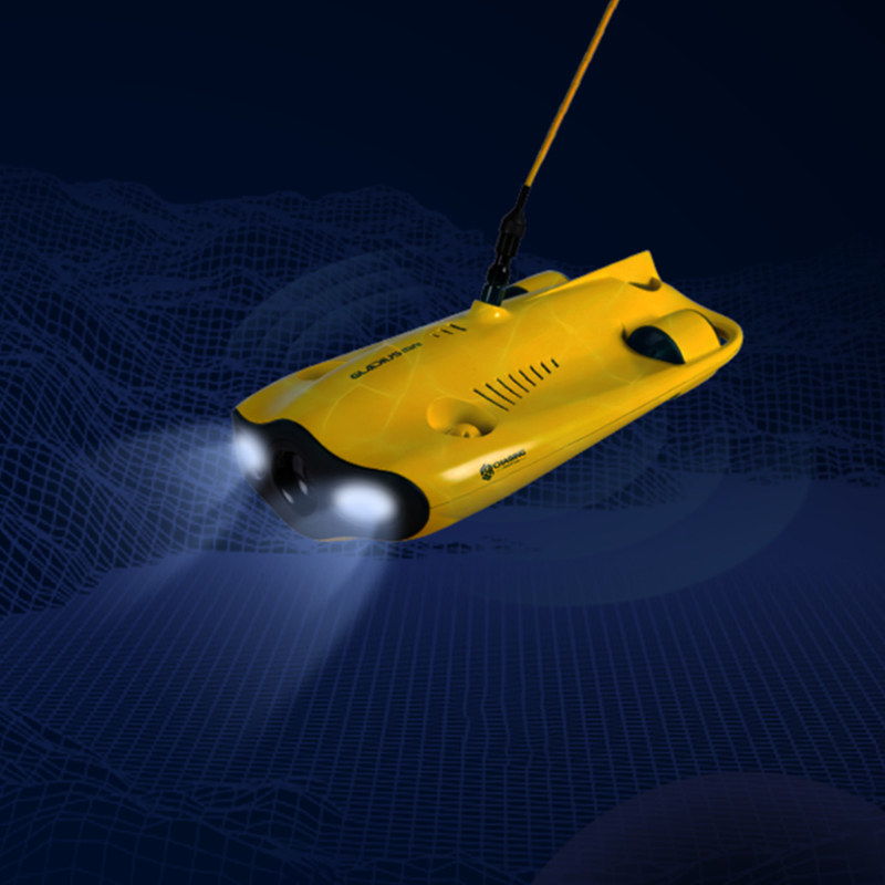 水下潜行摄影机打捞搜救潜艇摄像100米下潜相机智能机器人