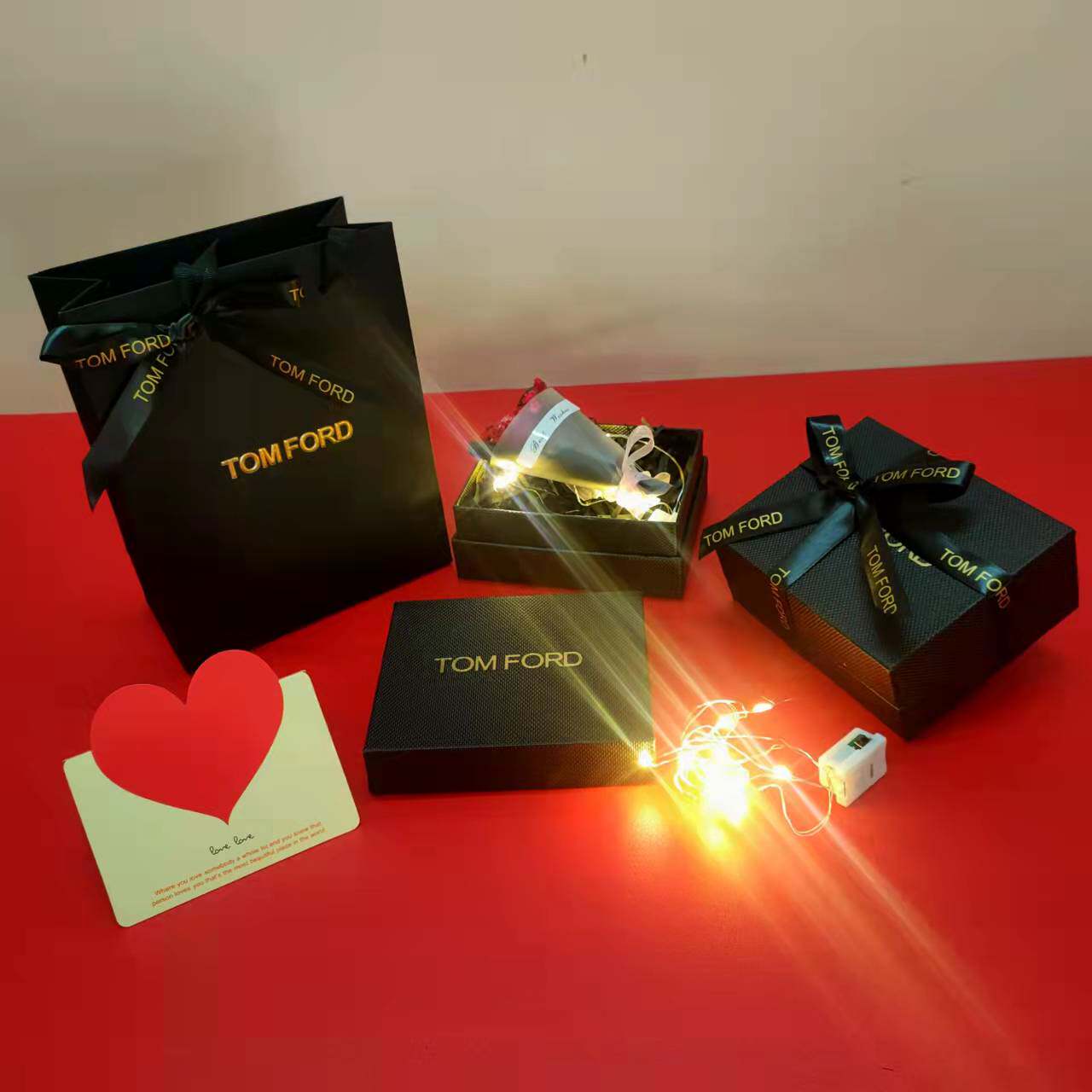 纸袋专柜正品tomford汤姆福特口红香水包装tf礼品袋