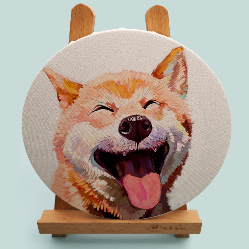 油画画布圆形工具框油布带材料亚麻布丙烯画纸油画颜料