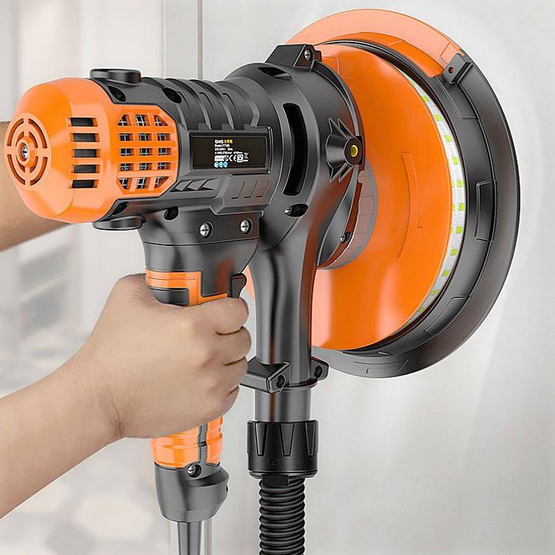 新款吸尘长杆带灯墙面墙壁无尘电动打磨机腻子砂纸机