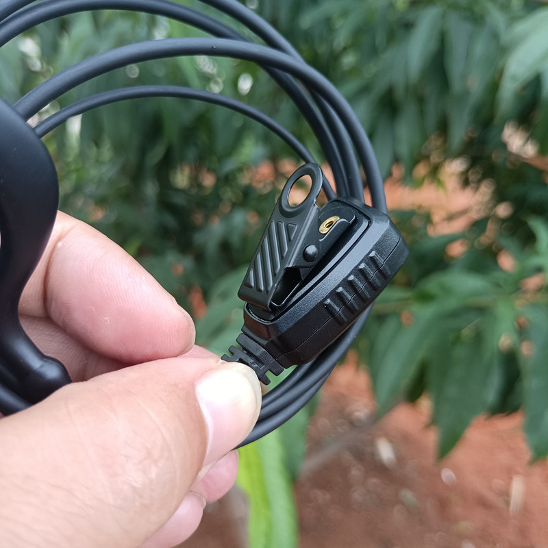 大咪头对讲机耳机线耳挂铁高清晰插头旋转听筒耳唛对讲机配件