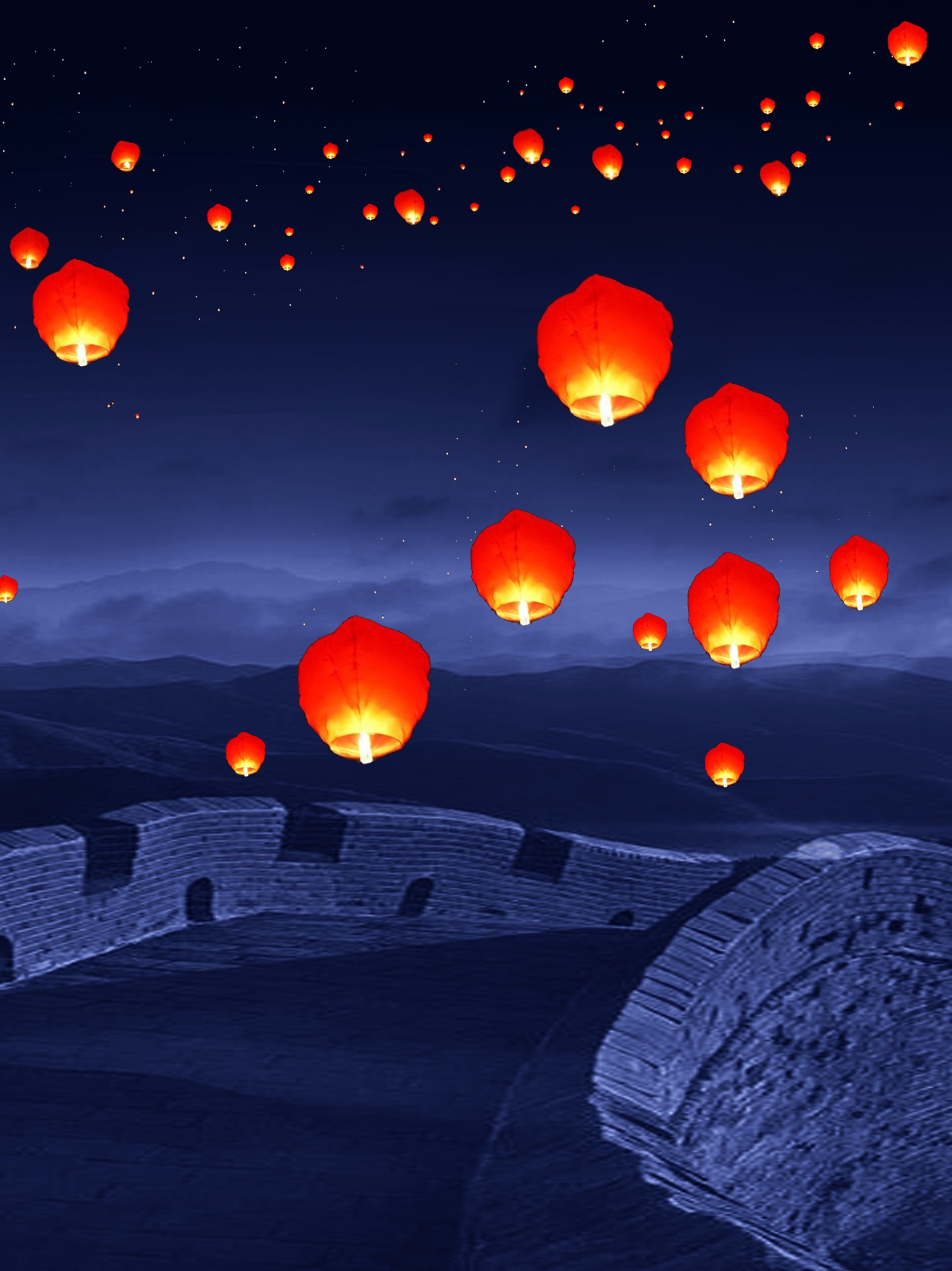 2021情人节纸灯安全型特大号天灯道具求爱七夕新款孔明灯