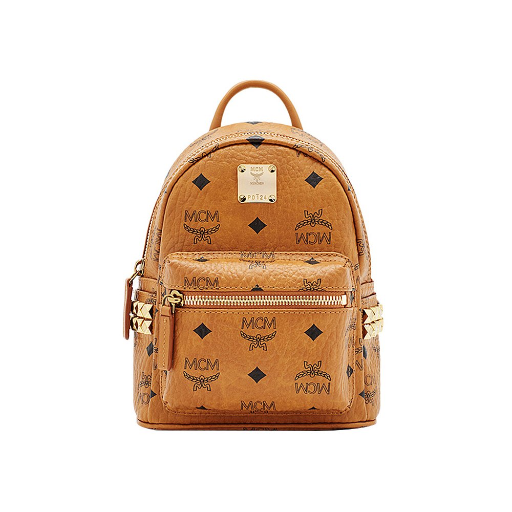 香港直邮mcm女包stark系列logo印花侧边铆钉女士包袋