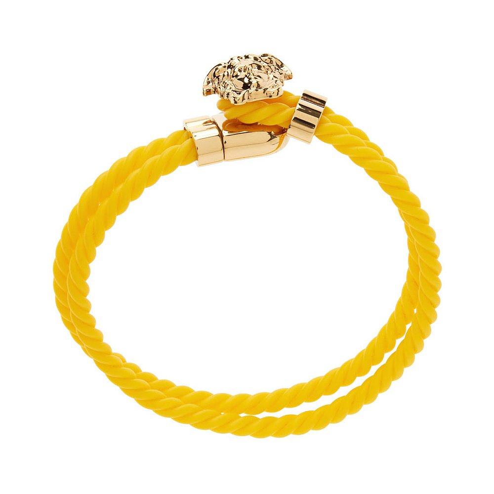 versace香港直邮潮奢范思哲女士黄色medusa手链手链