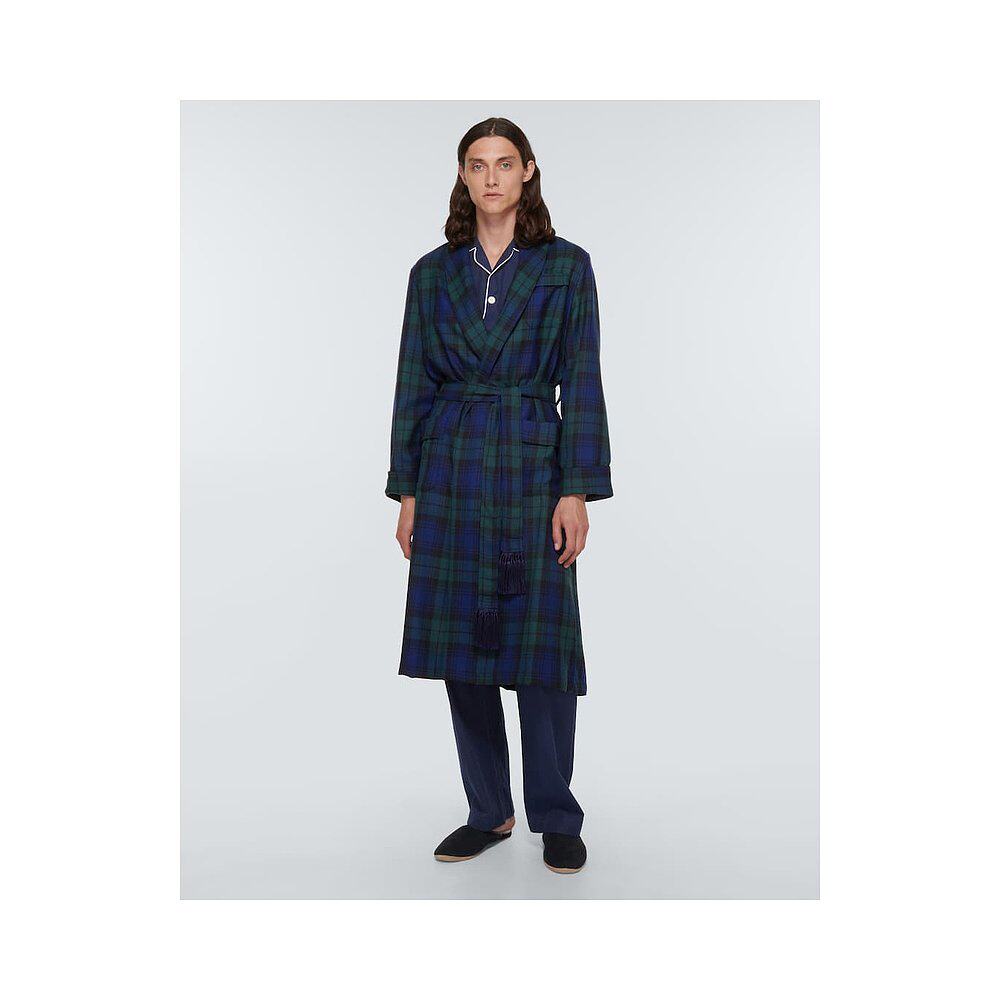 香港直邮潮奢derekrose男士格纹睡袍睡袍