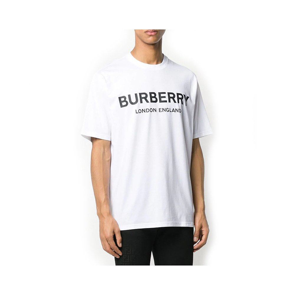 香港直邮burberry巴宝莉男士白色短袖t恤