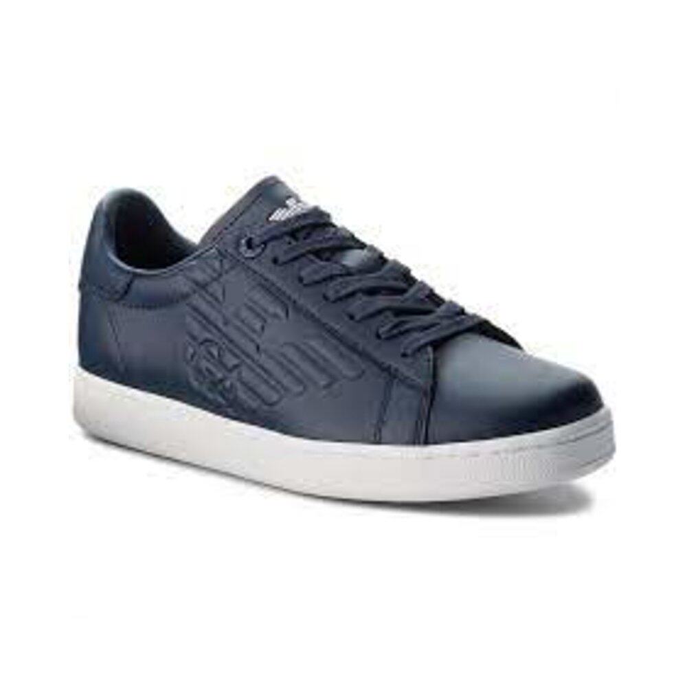 香港直邮emporioarmani男士海军蓝色皮革运动鞋x8x001xcc010时尚休闲