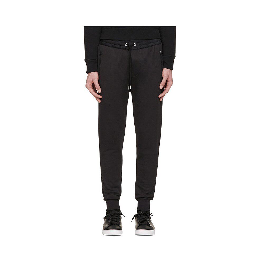 香港直邮burberry巴宝莉男士黑色纯棉简约运动休闲长裤休闲裤