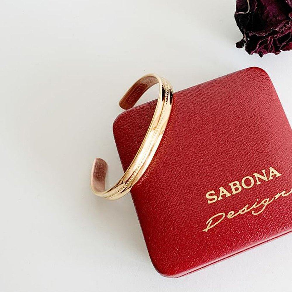 香港直邮英国沙保sabona磁性手镯时尚镀金保健手镯