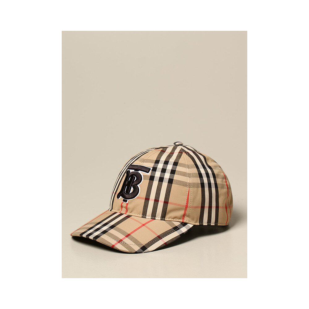 香港直邮burberry男士米色棉质鸭舌帽8038504帽子