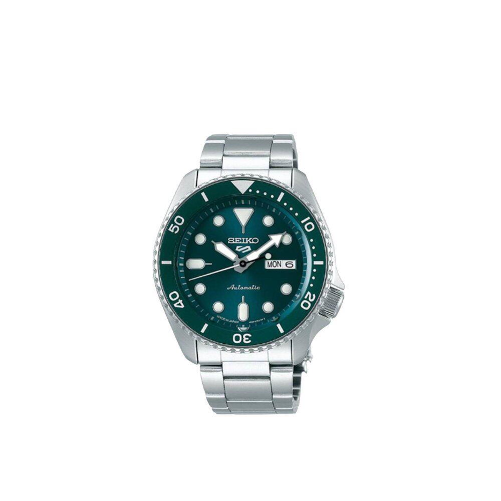 香港直邮seiko精工日版5sport莫兰迪绿水鬼机械手表sbsa011