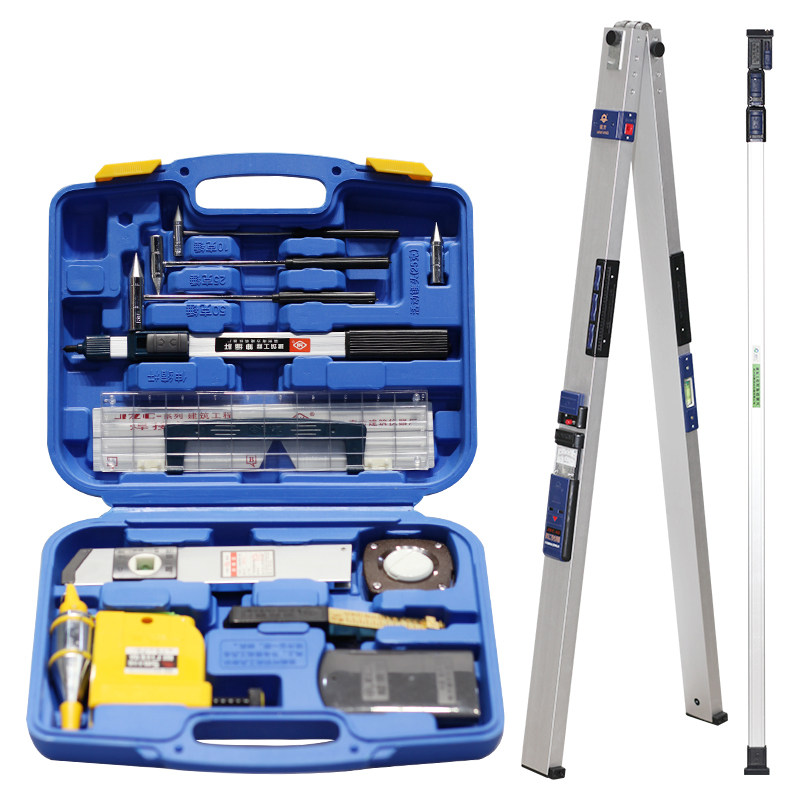 靠尺2米折叠铝合金实测实量工具水平尺高精度检测尺建筑验收工具