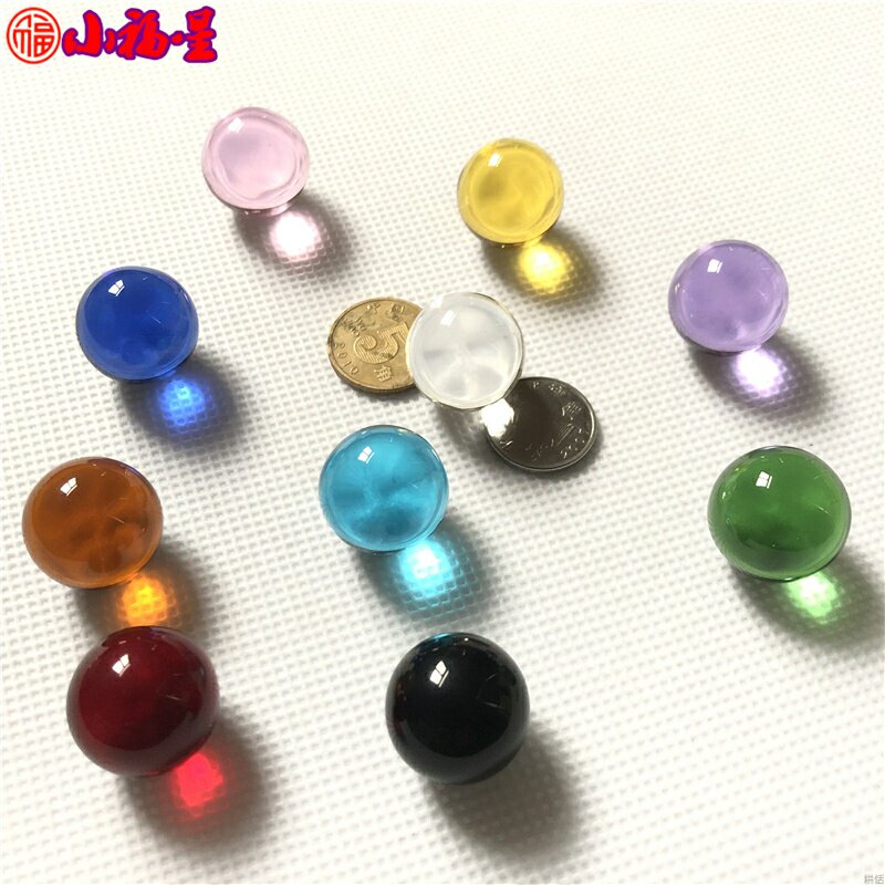 16mm25彩色奶油弹珠游戏儿童玩具混色怀旧水晶珠
