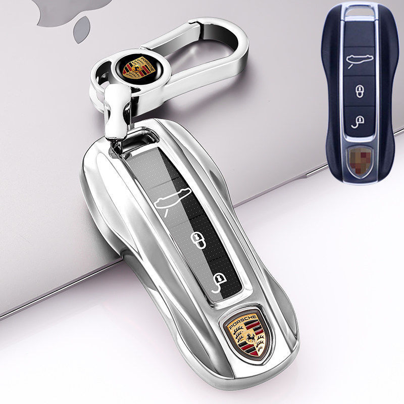 2020款保时捷钥匙套新卡宴macan帕拉梅拉panamera汽车锁匙车用钥匙包
