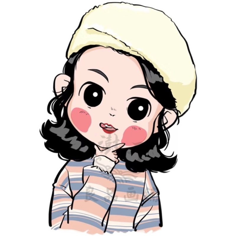 萌系手绘卡通情侣头像设计真人照片漫画logo图案手绘真人漫画