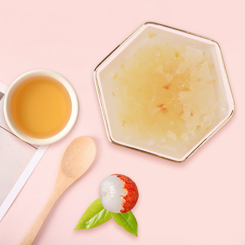 优闲蜂蜜荔枝茶酱1kg果肉果酱泥水果茶奶茶果酱