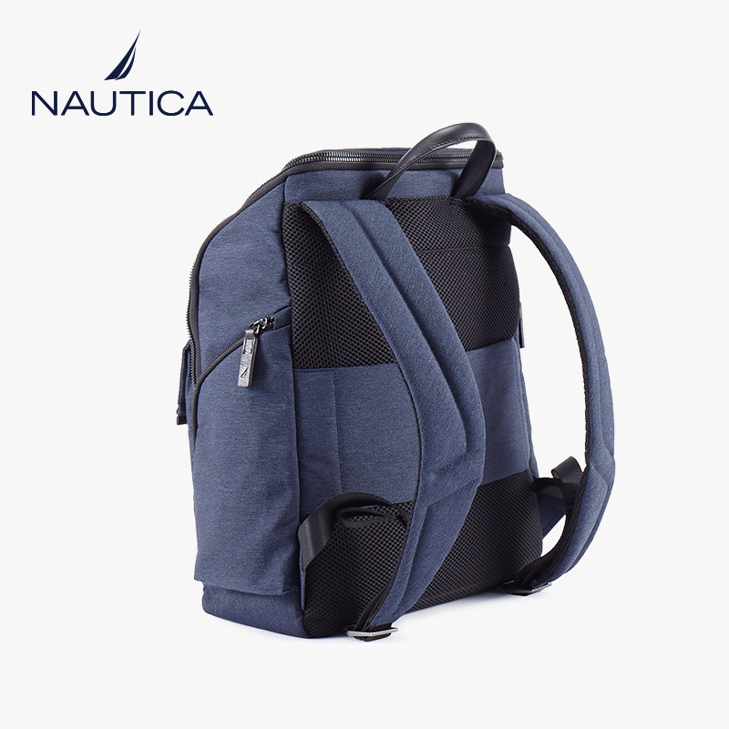 nautica诺帝卡背包商务旅行多功能翻盖双肩包大帆船10400111双肩背包