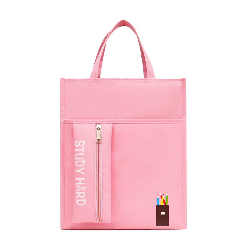 大号书袋文件袋手提袋帆布小学生用美术袋补课包补习袋补学包可