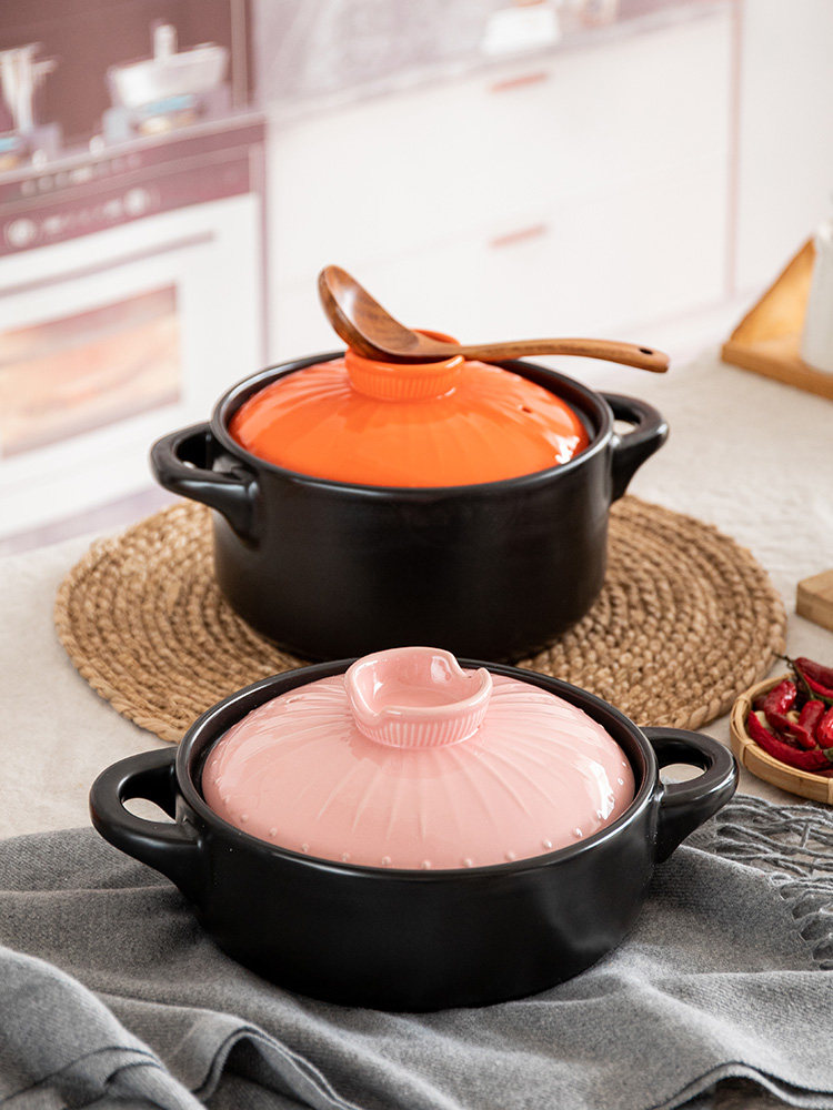 砂锅炖锅家用燃气陶瓷锅瓦煲汤沙锅可爱老式土熬中药炖汤煲罐小号