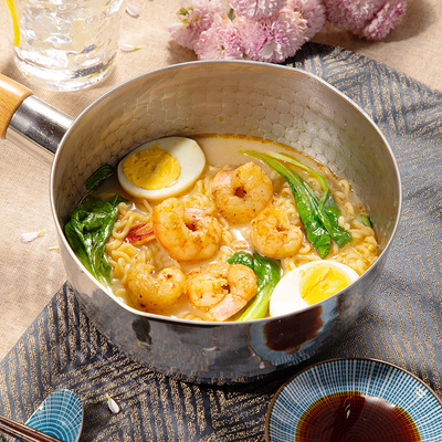 神田雪平锅日本原装进口不锈钢小锅泡面锅煮面小锅子